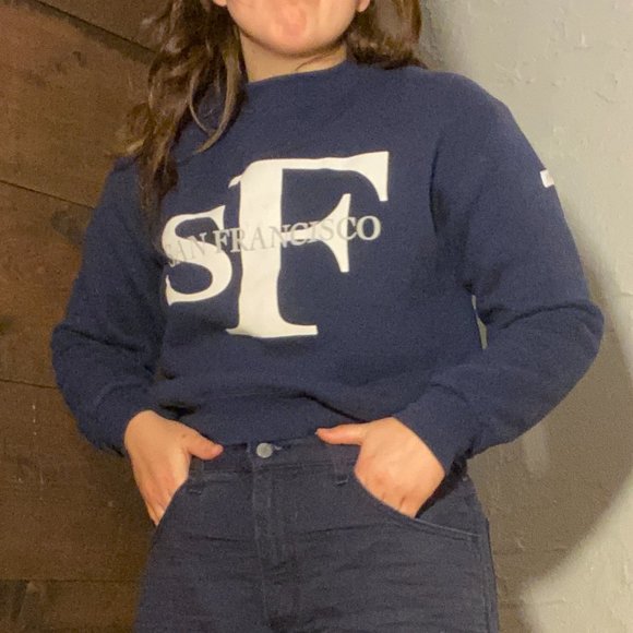 Vintage San Francisco Navy Crewneck Sweatshirt - Picture 5 of 8